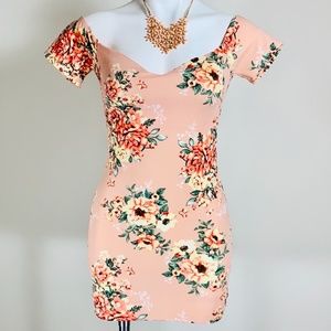 Pink Floral Cocktail Dress